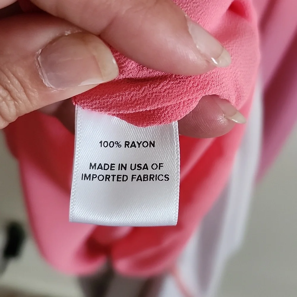 Roan + Ryan Ombre Maxi Dress in Pink and Purple Womens Large Tie Back Sleeveless